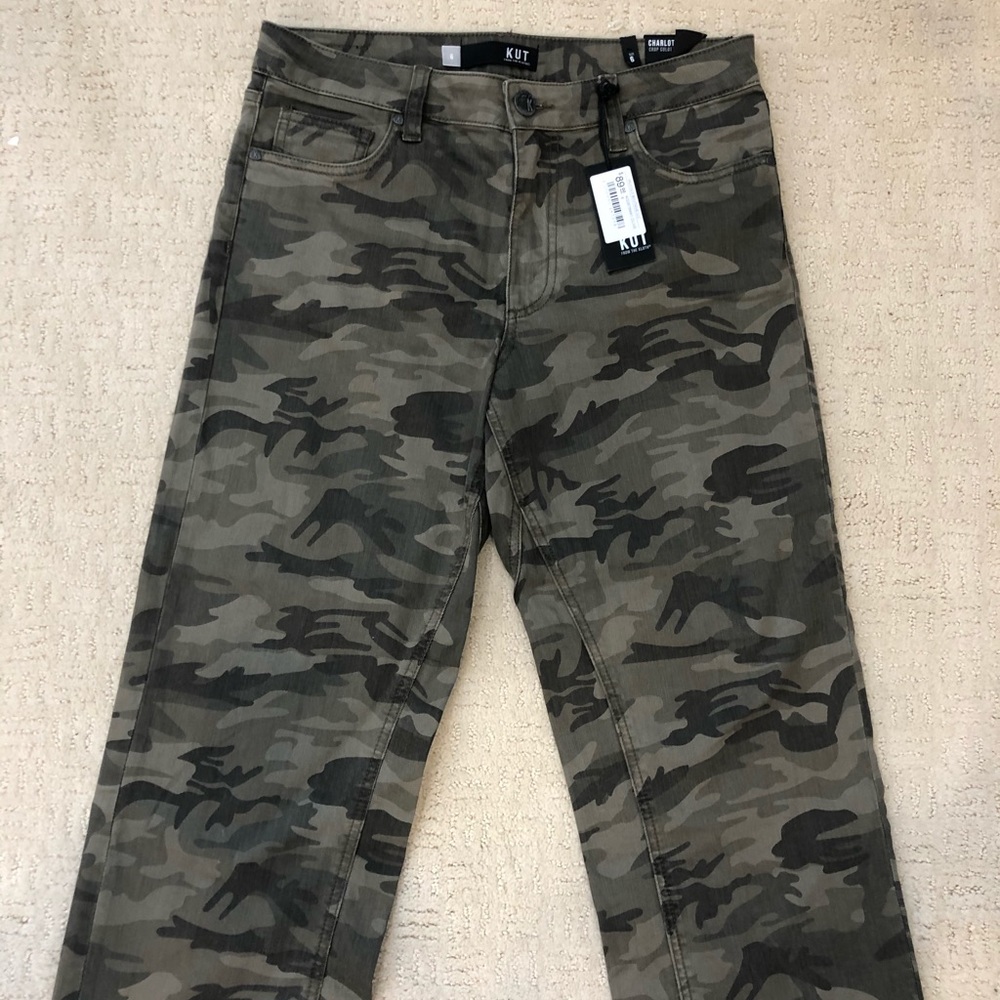 Kut From the Kloth Camo Boyfriend Jeans. NWT.